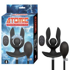 ATOMIC VIBRATING INFLATABLE PLUG - BLACK