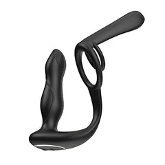 ENHANCER VIBRO PLUG & PENIS SHEATH - BLACK
