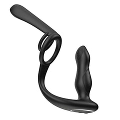 ENHANCER VIBRO PLUG & PENIS SHEATH - BLACK
