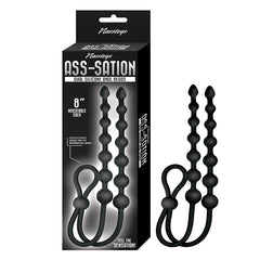 ASS-SATION DUAL SILICONE ANAL BEADS - BLACK