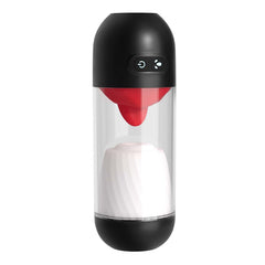 DELITE MASTURBATOR WITH TONGUE ACTION - WHITE