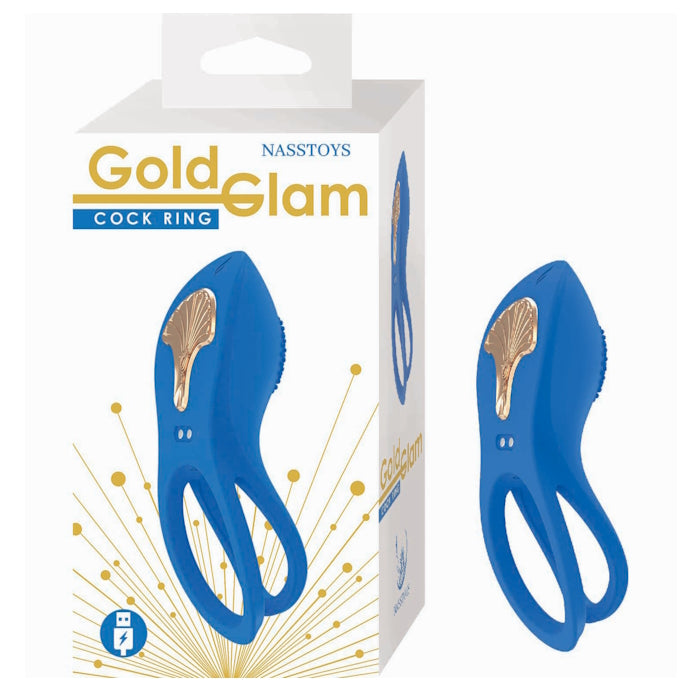 GOLD GLAM COCKRING - BLUE