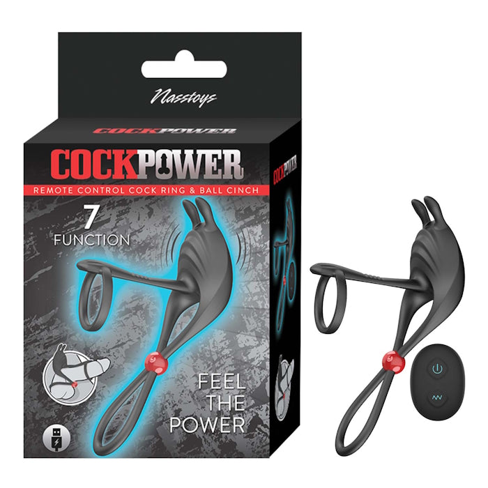 COCKPOWER REMOTE CONTROL COCKRING & BALL CINCH - BLACK