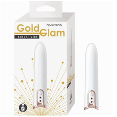 GOLD GLAM BULLET VIBE - WHITE