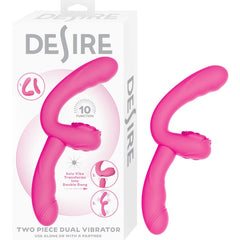 DESIRE 2 PIECE DUAL VIBRATOR PINK