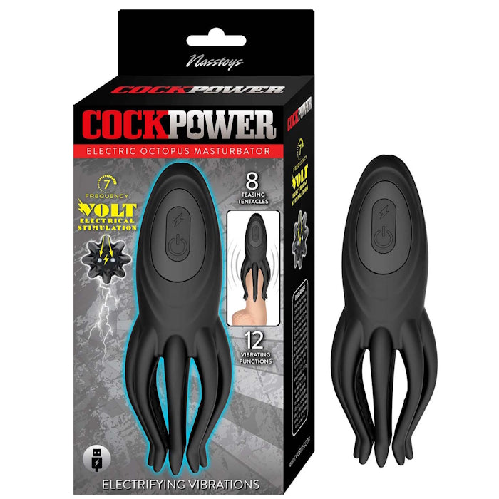 COCKPOWER ELECTRIC OCTOPUS MASTURBATOR - BLACK