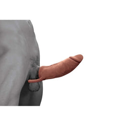 THE GREAT EXTENDER 2 IN 1 8" EXTENDER & MASTURBATOR BROWN