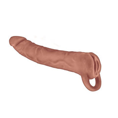 THE GREAT EXTENDER 2 IN 1 9" EXTENDER & MASTURBATOR BROWN