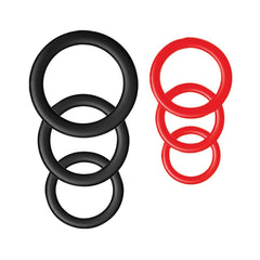 SILICONE RING PACK RED & BLACK