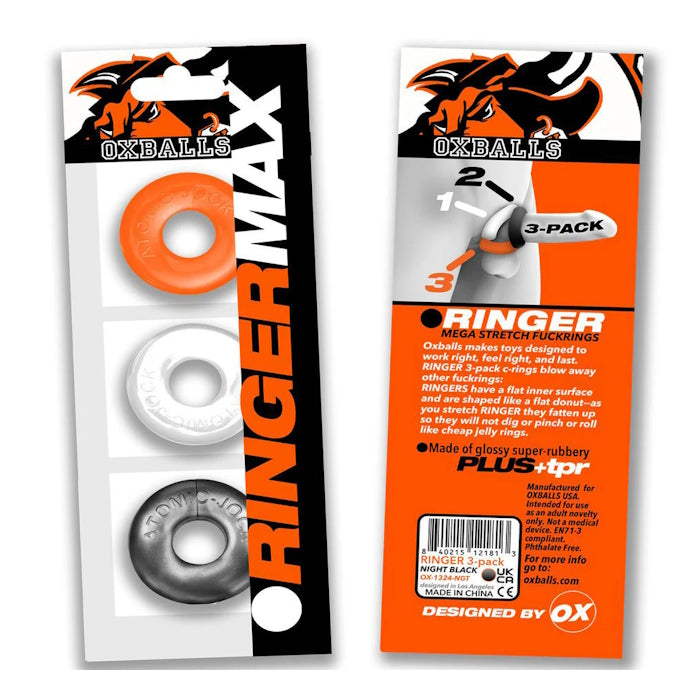 HAZZARD RINGER MAX RINGS PLUS TPR 3PC SET