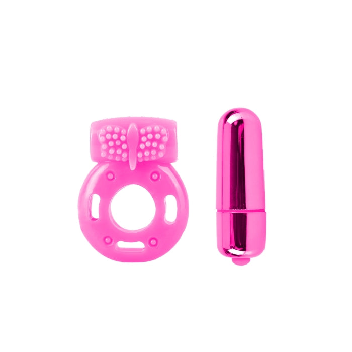 NEON VIBRATING COUPLES KIT - PINK