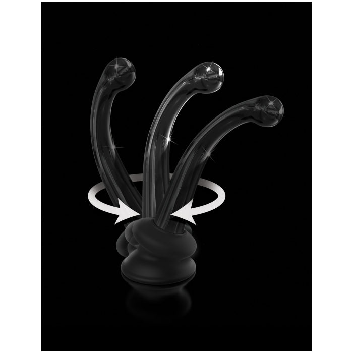 ICICLES NO. 87 - WITH SILICONE SUCTION CUP - BLACK 6"