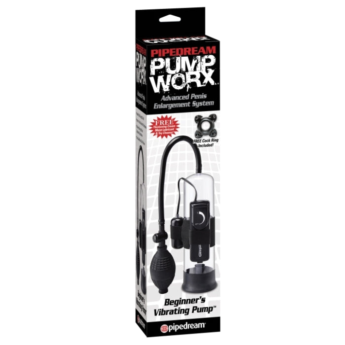 PUMP WORX BEGINNER'S VIBRATING PUMP BLACK