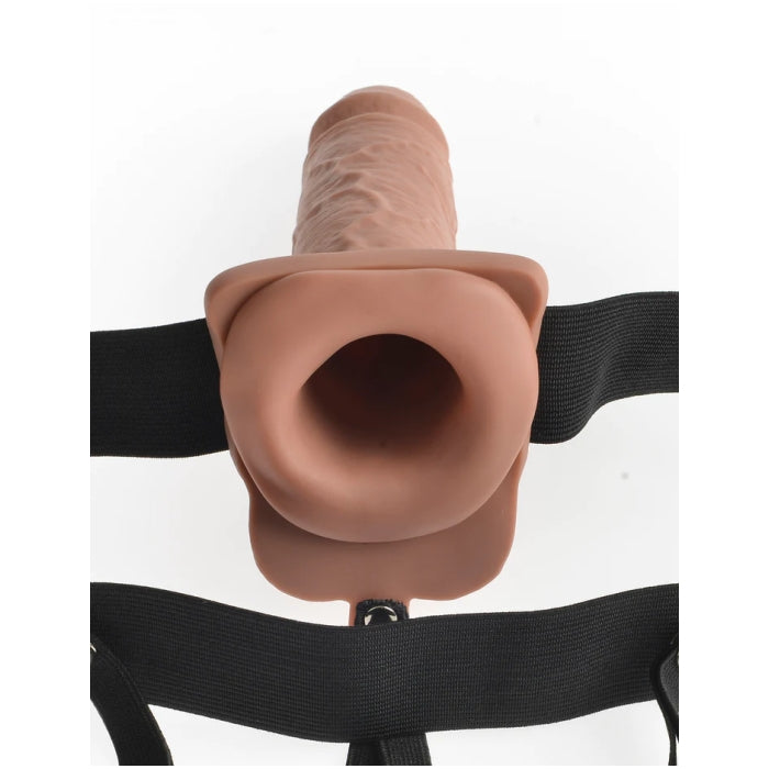 FETISH FANTASY SERIES 7" HOLLOW STRAP-ON WITH REMOTE