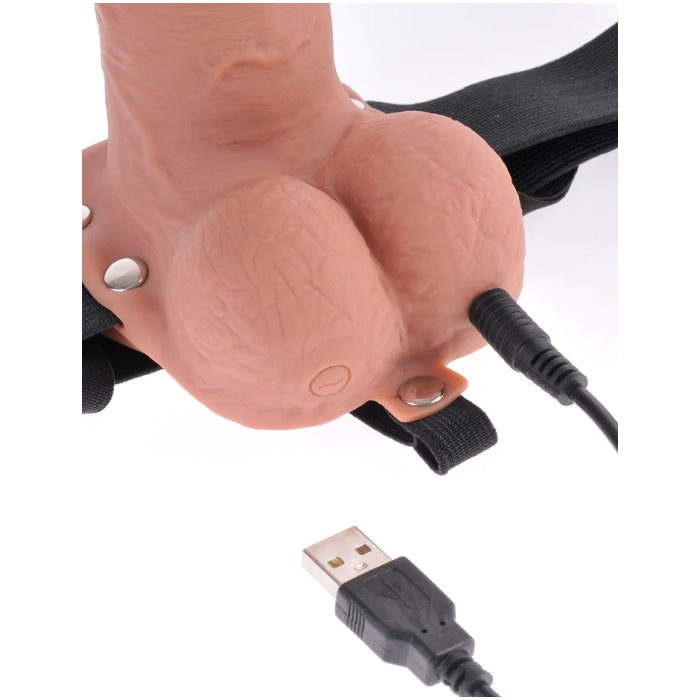 FETISH FANTASY SERIES 7" HOLLOW STRAP-ON WITH REMOTE