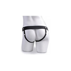 FF 8" HOLLOW RECHARGEABLE STRAP-ON WITH REMOTE - BROWN