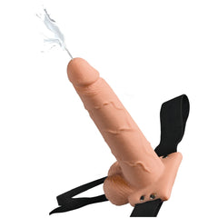 FETISH FANTASY SERIES 7" SQUIRTING HOLLOW STRAP-ON - L