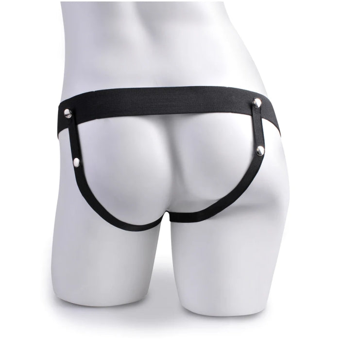 FFS 7" SQUIRTING HOLLOW STRAP-ON - TAN/BLACK