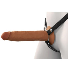 FANTASY X-TENSIONS ELITE DUAL DENSITY HOLLOW STRAP-ON - BROWN