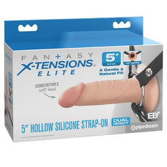 FANTASY X-TENSIONS ELITE 5 HOLLOW SILICONE STRAP-ON - LIGHT
