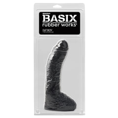 DILDO 10" BLACK BASIX RUBBER WORKS FAT BOY
