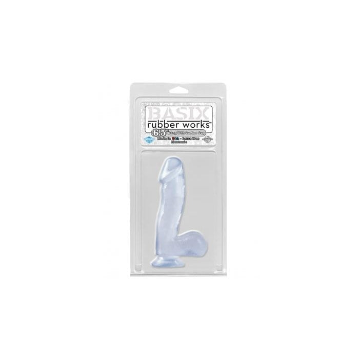 BASIX 6.5IN DONG W/ SUCTION CLEAR