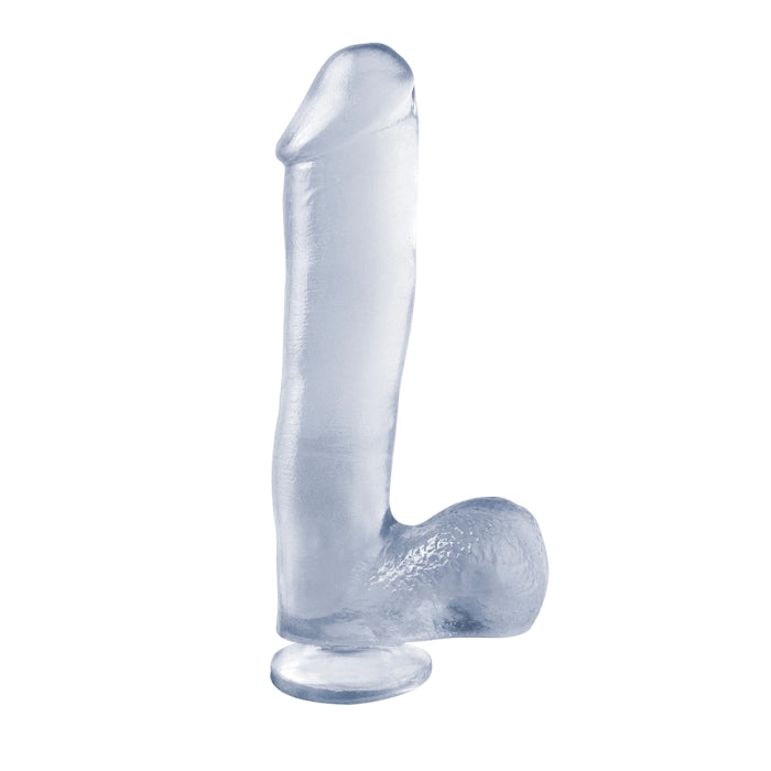 BASIX RUBBER WORKS 10" DONG WITH SUCTION CUP - CLEAR