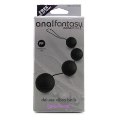 ANAL FANTASY COLLECTION DELUXE VIBRO BALLS - BLACK
