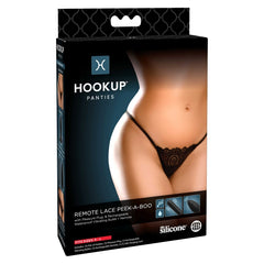 * 5% OFF! * HOOKUP PANTIES REMOTE LACE PEEK-A-BOO - FITS S-L