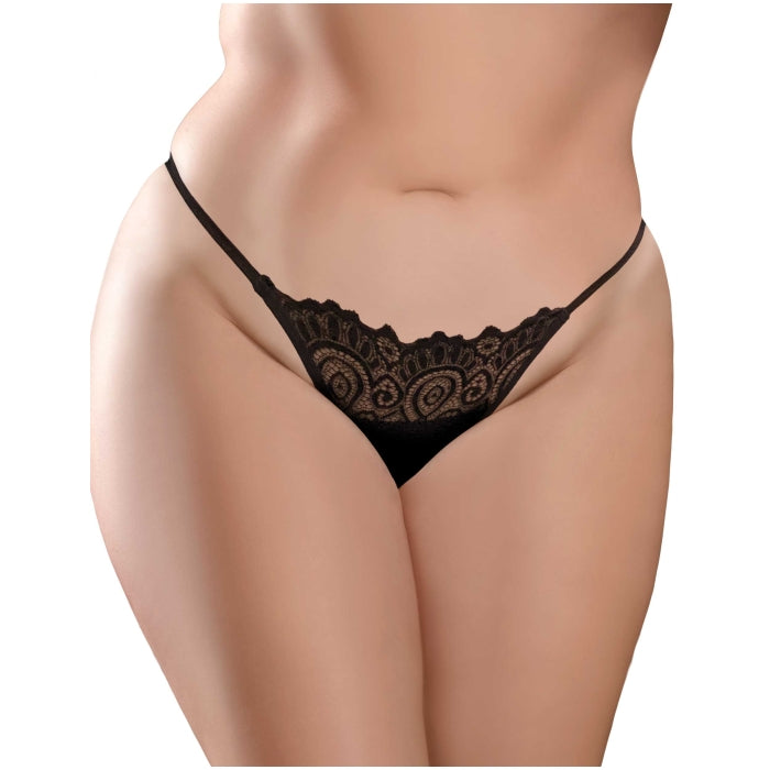 * 5% OFF! * HOOKUP PANTIES REMOTE LACE PEEK-A-BOO - FITS XL-XXL