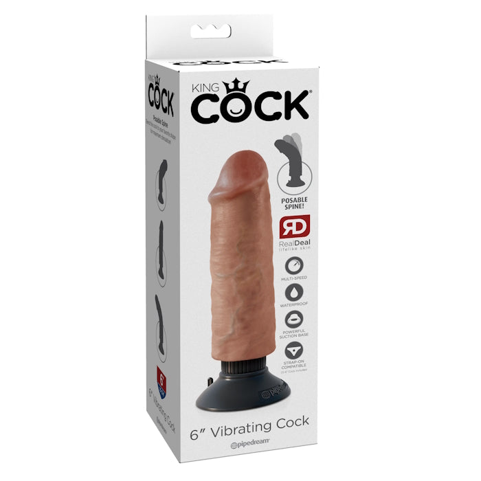 VIBE DILDO 6" TAN KING COCK