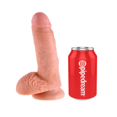 DILDO W/ BALLS 7" LIGHT KING COCK