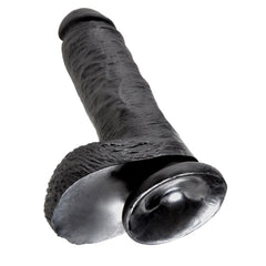 KING COCK 8" COCK W/ BALLS - BLACK
