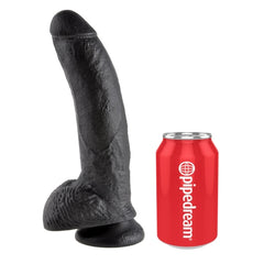 KING COCK 9IN COCK WITH BALLS - BLACK