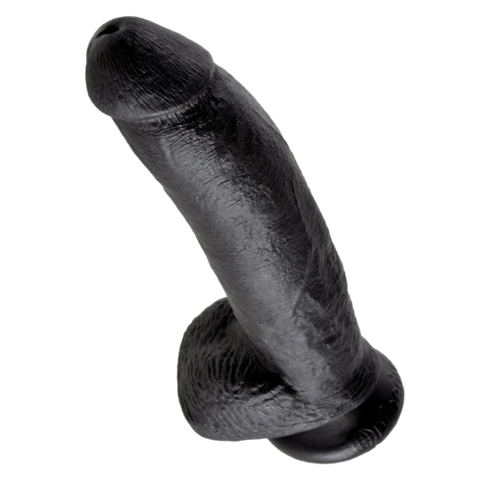KING COCK 9IN COCK WITH BALLS - BLACK