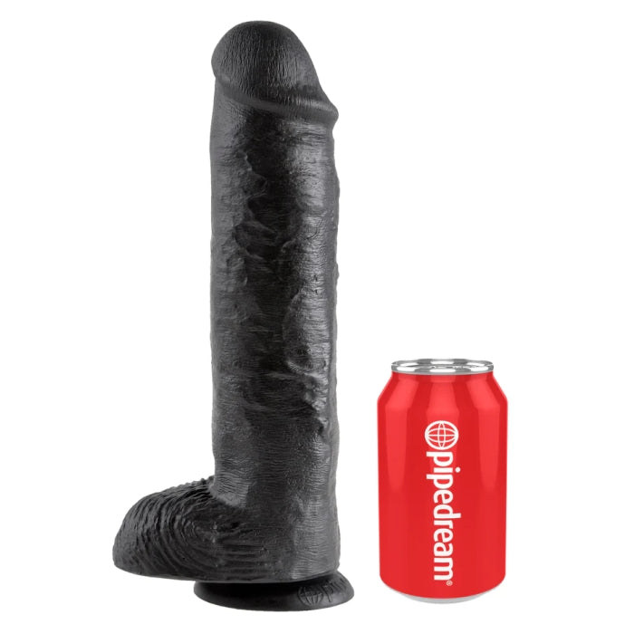 KING COCK 11" COCK W/ BALLS - BLACK
