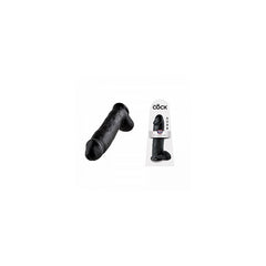 KING COCK 12IN COCK WITH BALLS - BLACK