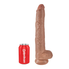 KING COCK 14" COCK W/ BALLS - TAN