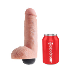 KING COCK 8" SQUIRTING COCK WITH BALLS - LIGHT