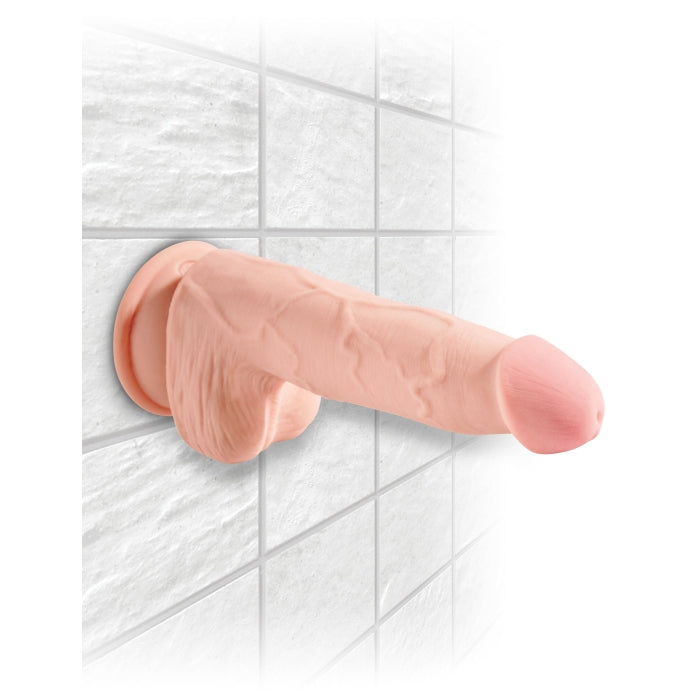 KING COCK PLUS 5" TRIPLE DENSITY COCK WITH BALLS - LIGHT