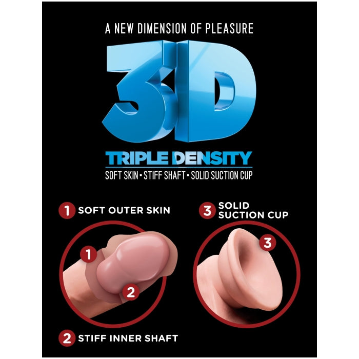 KING COCK PLUS 5" TRIPLE DENSITY COCK WITH BALLS - LIGHT