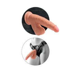 KCP 7" TRIPLE DENSITY COCK WITH SWINGING BALLS - TAN