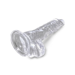 KING COCK CLEAR 4" W/ BALLS - CLEAR