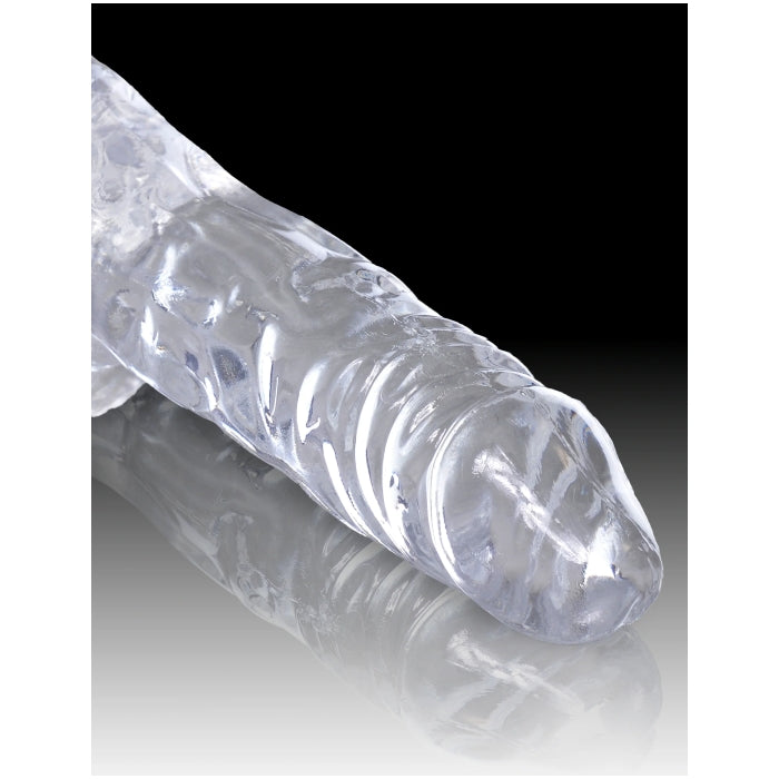 KING COCK CLEAR 4" W/ BALLS - CLEAR