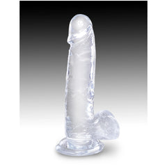 KING COCK CLEAR 7" W/ BALLS - CLEAR