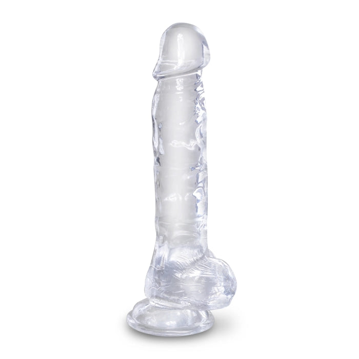 KING COCK CLEAR 8" W/ BALLS - CLEAR