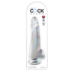 KING COCK CLEAR 10" W/ BALLS - CLEAR