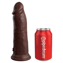 KING COCK ELITE 8" SILICONE DUAL DENSITY COCK - BROWN