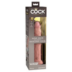 KING COCK ELITE 9" SILICONE DUAL DENSITY COCK - LIGHT