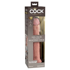 KING COCK ELITE 10" SILICONE DUAL DENSITY COCK - LIGHT